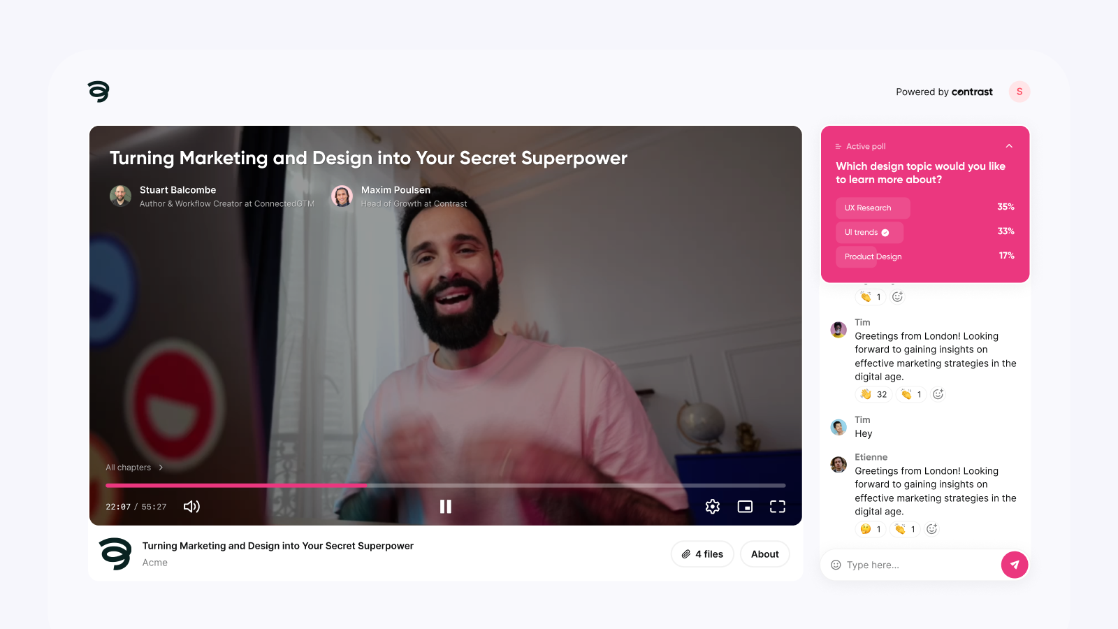 Look great with a modern and branded viewer experience